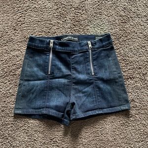 Dark Wash High Rise Shorts